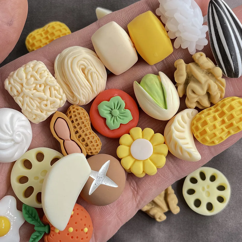 10 stuks simulatie paddestoel maïs worst groente voedsel miniaturen cabochons plakstenen poppenhuis accessoires ambachtelijke benodigdheden