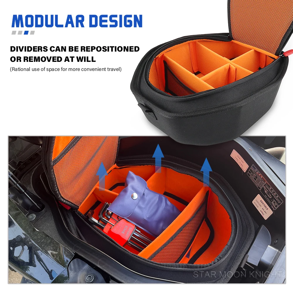 لهوندا NC750X NC 750 X (2025) ، X-ADV X ADV XADV 750 ، فورزا 750 ، مقسم مقصورة الأمتعة حقيبة صندوق الأمتعة حقيبة التخزين