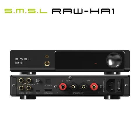 SMSL RAW-HA1 Power Amplifier MQA MQA-CD XU316 32Bit/768kHz DSD256 BT5.1 Support LDAC APTX/HD SBC AAC SMSL HA1 Amplifier