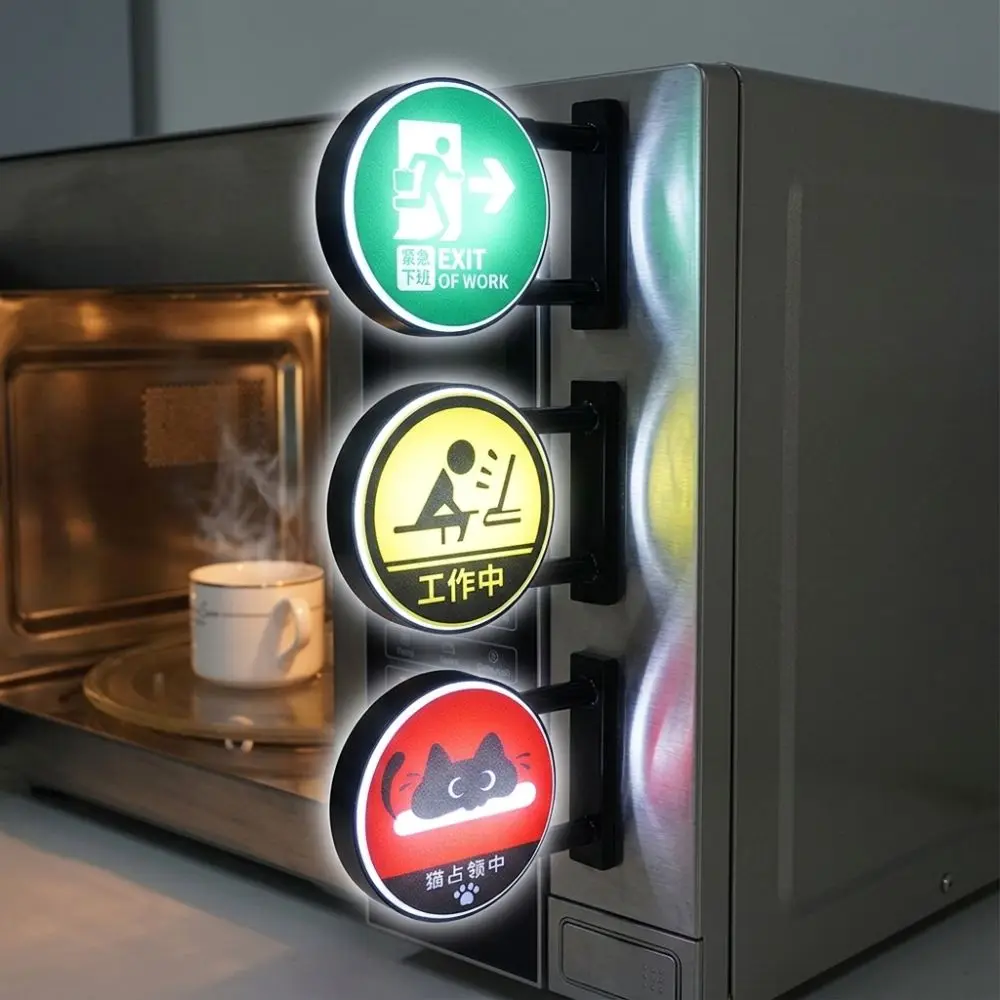 Plastic LED Light Refrigerator Magnet Mini Vintage Energy Saving Glowing Magnetic Advertising Sign Magnetic Base Novelty