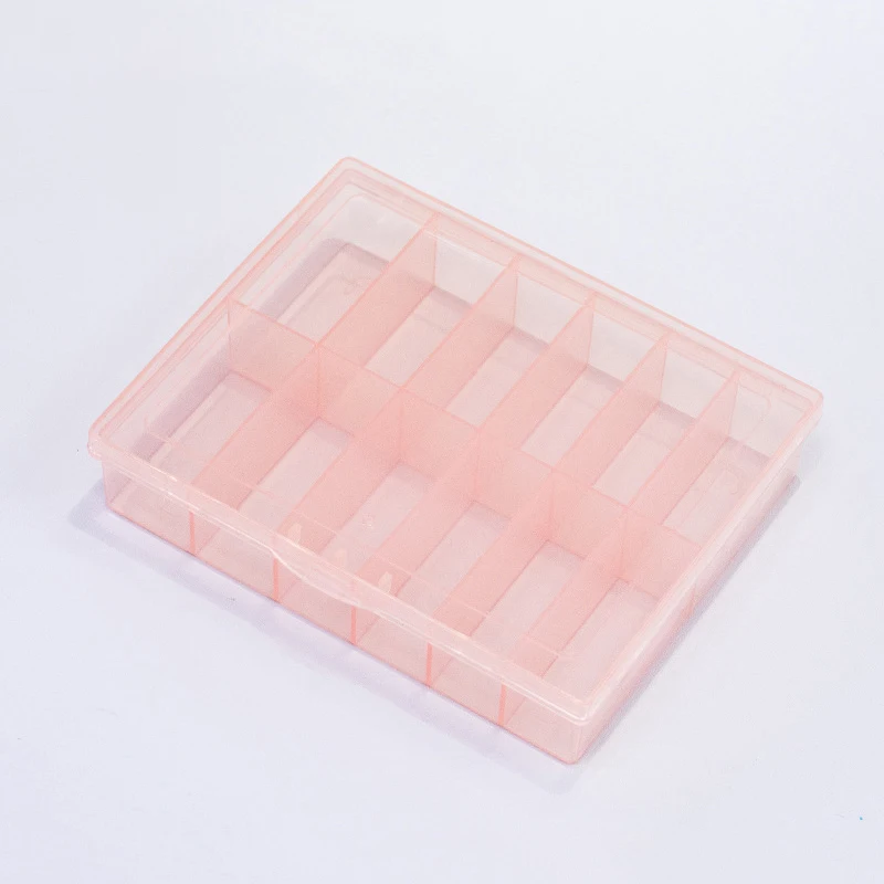 Caja de almacenamiento de láminas para uñas, 12 rejillas, transparente, vacía, joyería de plástico, cuentas, gemas, diamantes de imitación, caja organizadora para puntas de uñas postizas