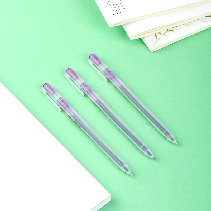 أقلام جل ديلي 12 عبوة 0.5 مم، حبر أرجواني ناعم ونظيف، كتابة متسقة للمكتب وتدوين الملاحظات #6