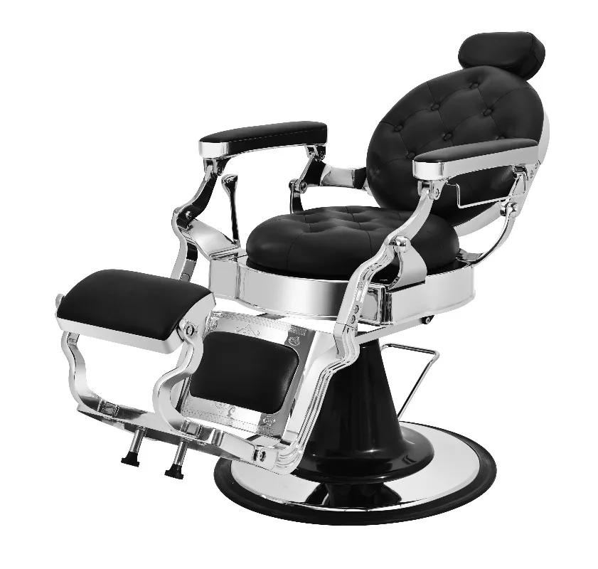 

New Arrival Modern Black PVC Salon Barber Chair Heavy- Hydraulic Pump 360 Degree Swivel Reclining Height Living Room