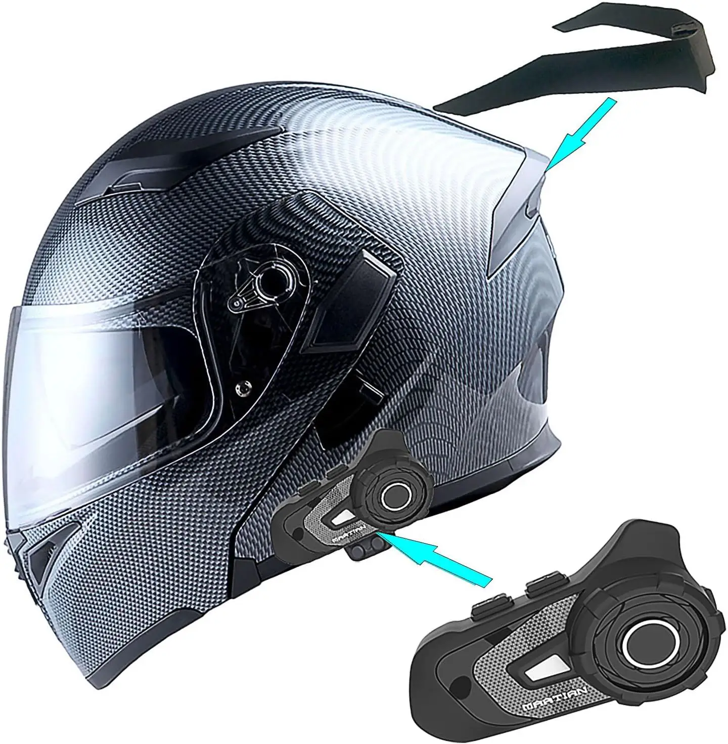 

Motorcycle Modular Full Face Helmet Flip up Dual Visor Sun Shield: HB89