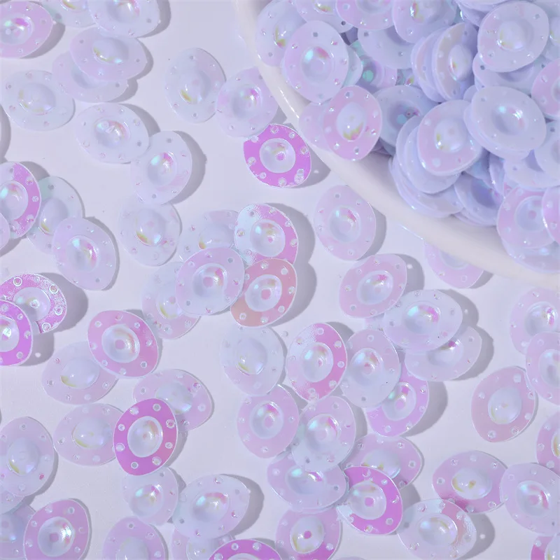 500g 10x13mm Oval Dome Sequins Glitter Flakes for Liquid Sand Resin Filling DIY Handmade Ornament Accessories for Slime & Crafts
