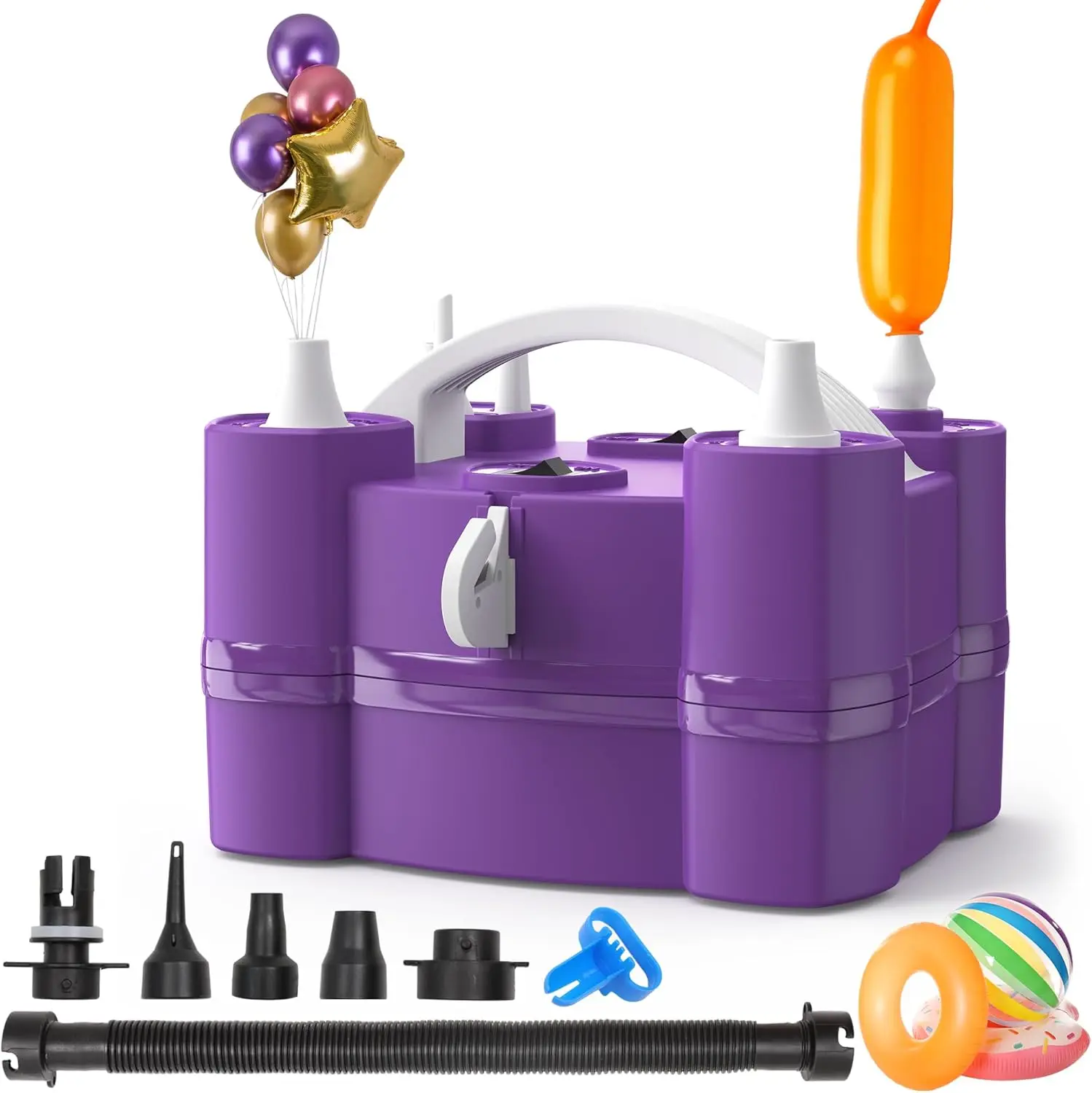 

Electric Air Pump with Triple Ports for Balloons and Inflatables, Deflates Swimming Rings and Mattresses