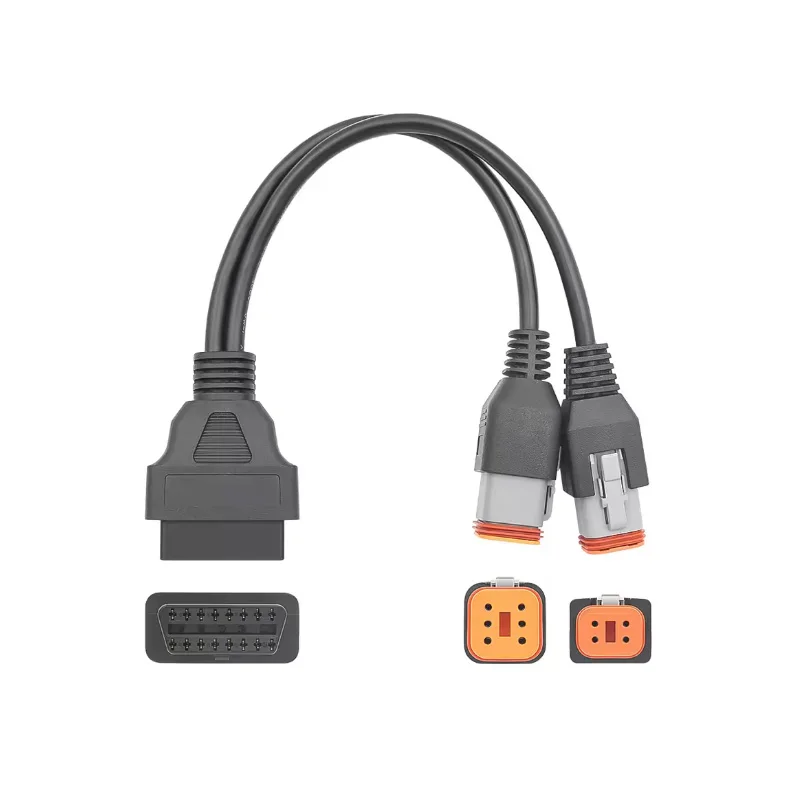 For Harley Davidson 4 6 PIN 2 IN 1 Motorcycle OBD2 Diagnostics Scanner Connector 4PIN 6PIN Motorbike OBD Plug Extension Adapter