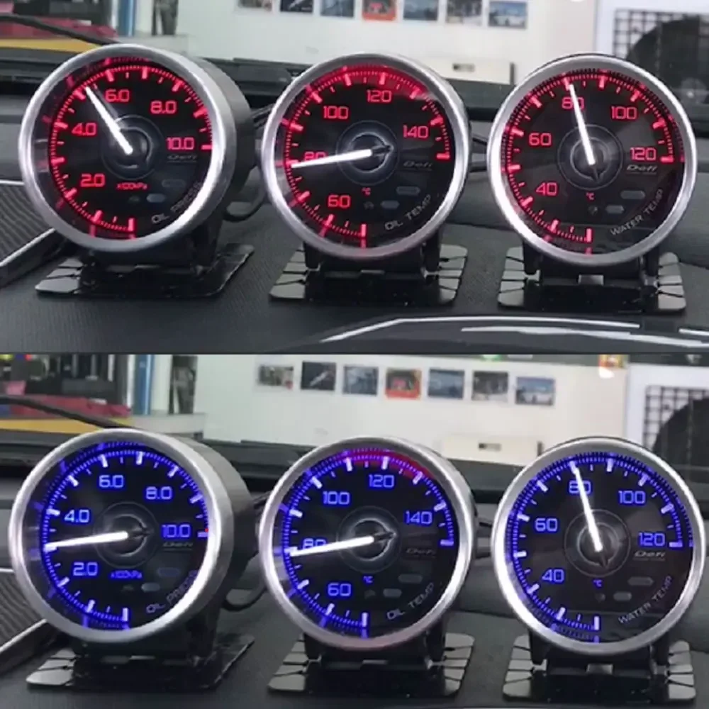 

60mm Car Tachometer Oil temperature Vacuum Oil Pressure Gauges 12V Voltage Ext Temp Water temperature Gauges Turbine Meter