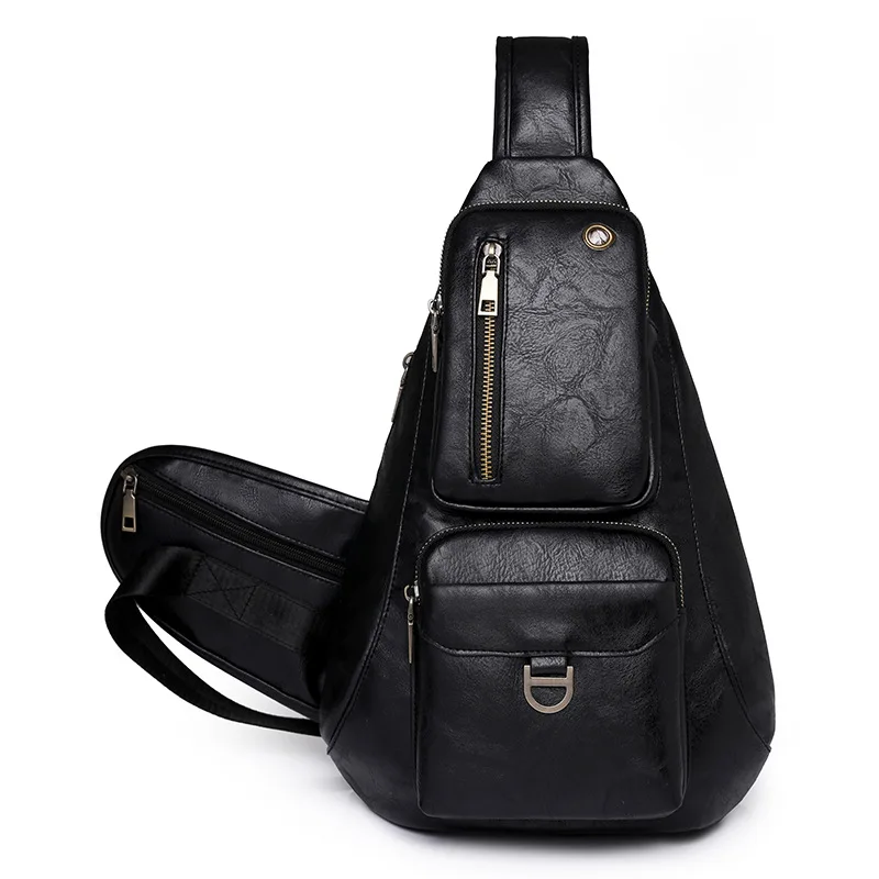 

New PU Chest Bag Men Anti Water Large Capacity Crossbody Shoulder bag Travel Backpack Bolsa de pecho masculino Мужская грудь sac