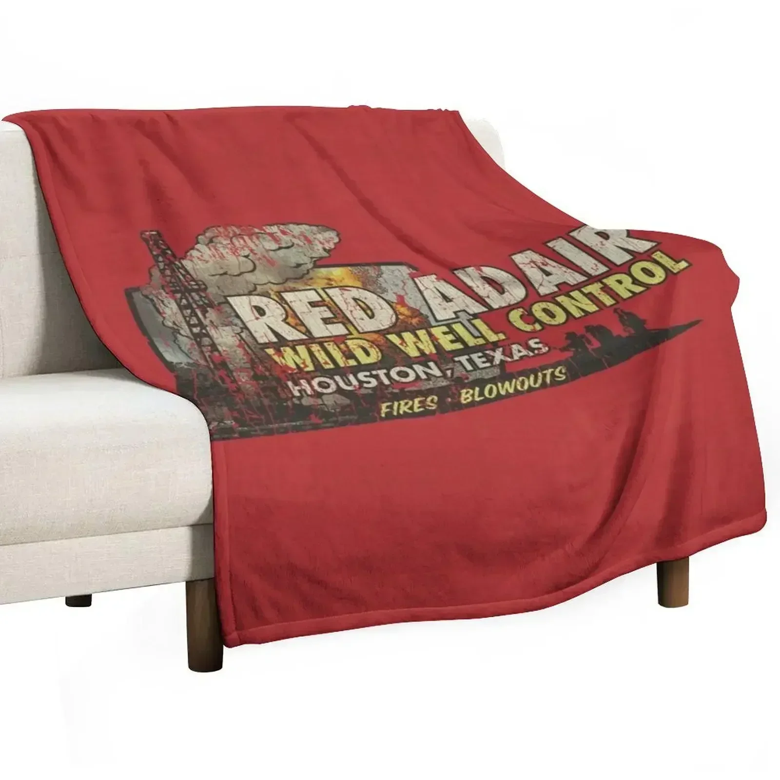 

Red Adair Wild Well Control 1959 Throw Blanket Flannel Summer Decorative Sofa Moving Blankets