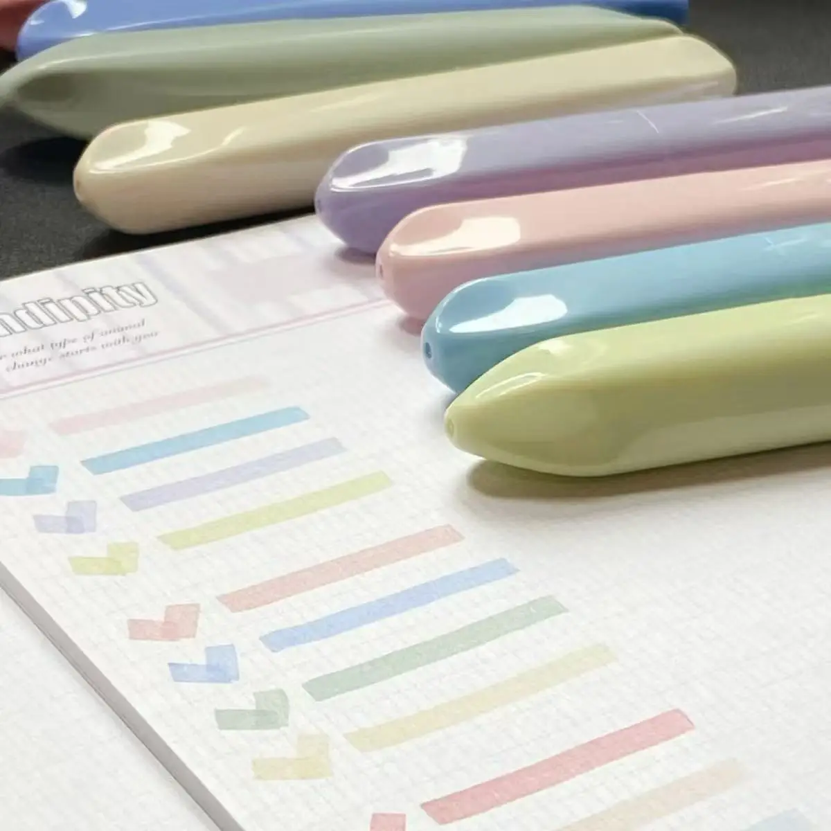 12pcs Chisel tip Light Color Highlighter Pen Set, For Underline, Back To School, School Supplies
