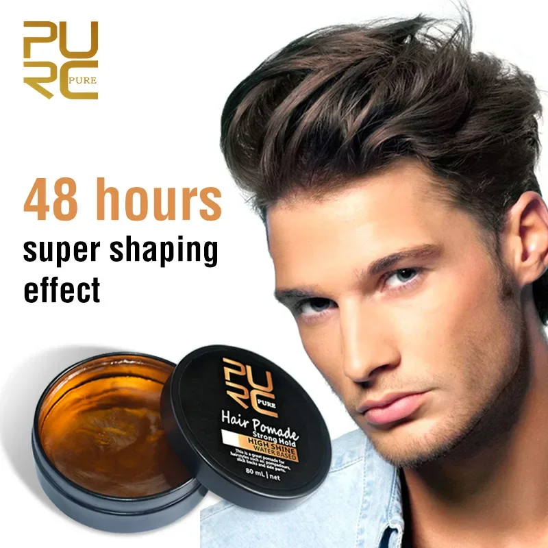 

hair gel Strong Hold Hair Pomade Natural Hairs Styling Clay Daily Use Mens Clay High Strong Hold Low Shine Hairs Styling Wax