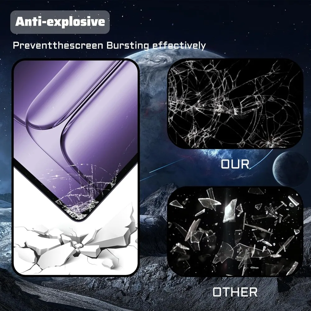 Einfach zu installierende gehärtete Glasfolien für OnePlus Pad 3, 13,2 Zoll, kratzfest, 9H-Härte, Gehäusefreundlich, HD-klarer Displayschutz