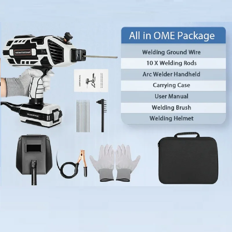 

Handheld Welder Machine 110V /220VPortable ARC Welding Machine IGBT Inverter Variable Current Adjustment (20-120Amp)