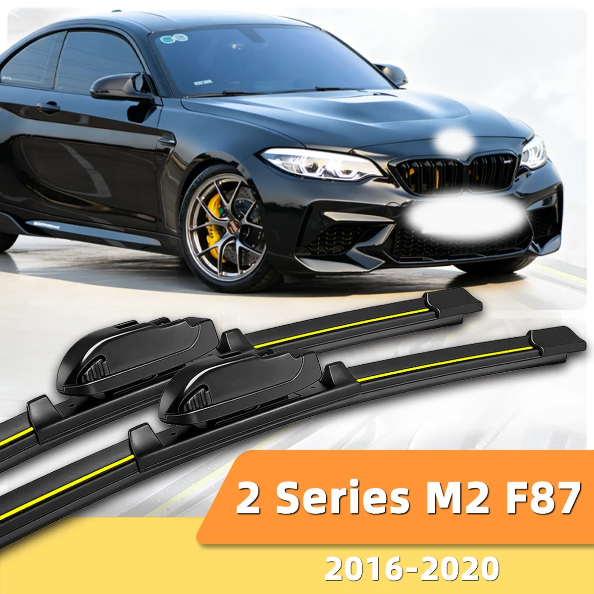 

2PCS Car Windshield Wiper Fit For BMW 2 Series M2 F87(2016-2020) Windshield Boneless Front Wiper Natural Rubber Strip Auto Part