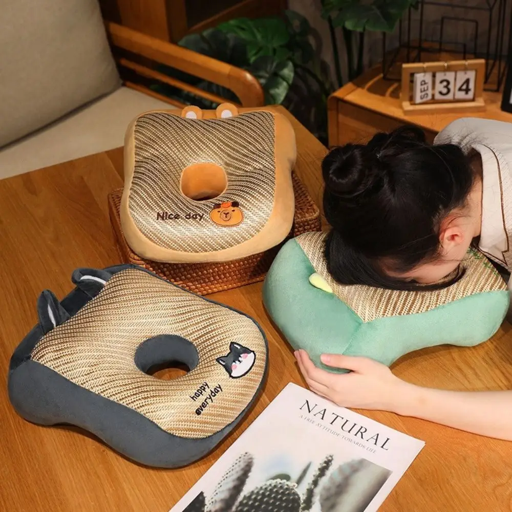 

Cool Mat Summer Nap Pillow Double-sided Capybara Office Plush Pillow Stuffed Cartoon Cute Animal Neck Pillow Home Use