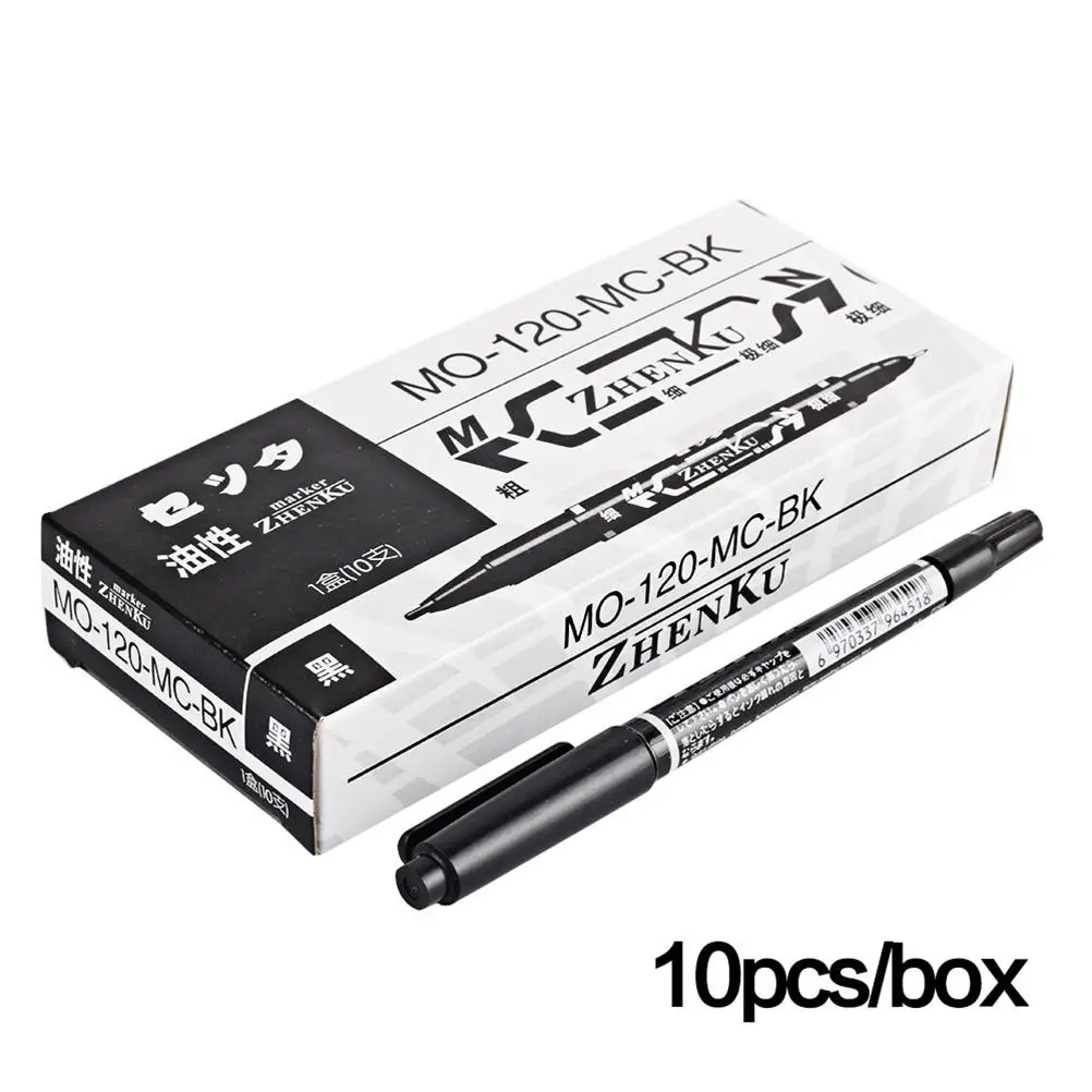 10 Pcs/lot Painting Pen Skin Piercing Dual-tip Tattooing Accessories Double Headed