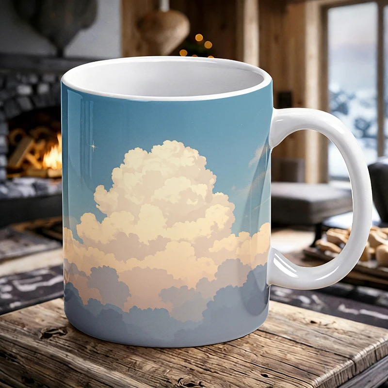

Starry Cloudse Key Button Printed Pattern Mug Coffee Cup Ceramic Cup with a bottle opener function of 2026 Major Football Event