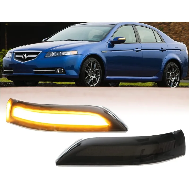 

USR UNIQUE STYLE RACING Black Smoke Lens Performance Mirror Turn Signal Light with Sequential Amber LED Output (Left + Right)