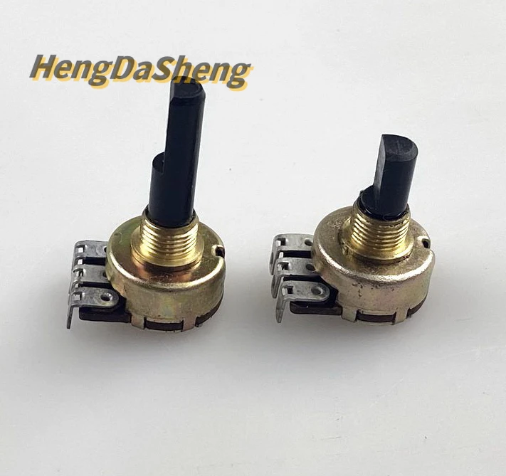 

5Pcs R161 Type Three-pin Single Potentiometer B10K Threading Welding Hole Foot