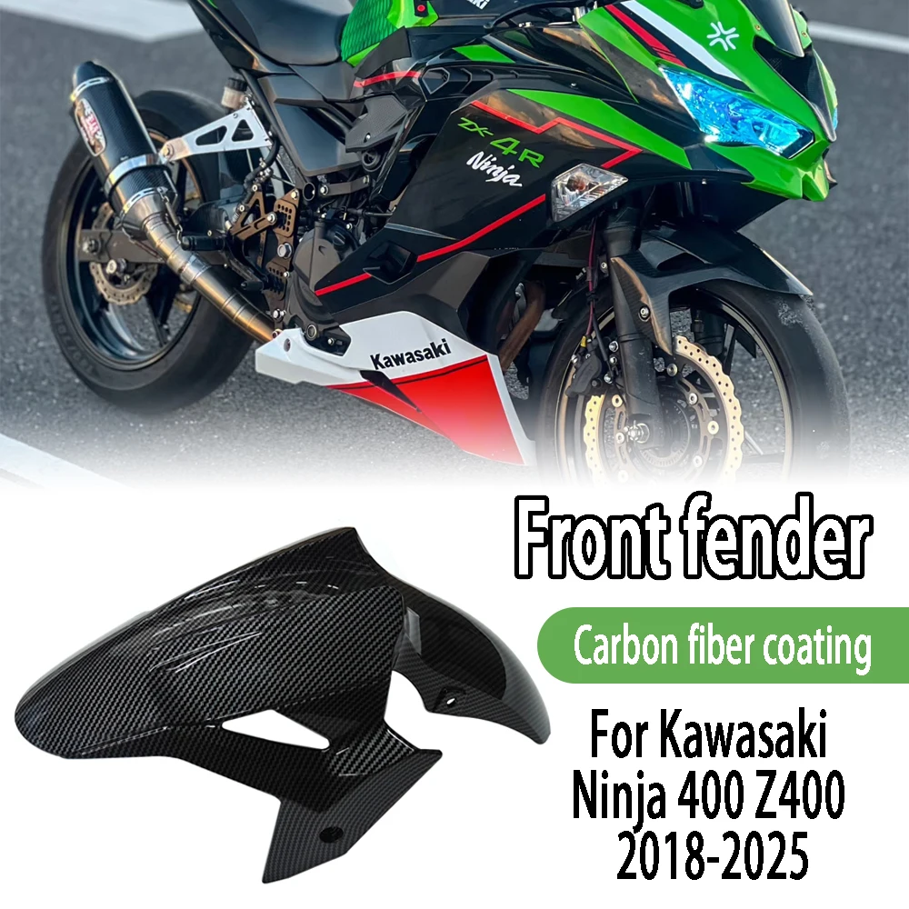 

For Kawasaki Ninja 400 Z400 2019 2020 2021 2022 2018-2025 ABS Front Fender Splash Mudguard Motorcycle Accessories Front Fairing