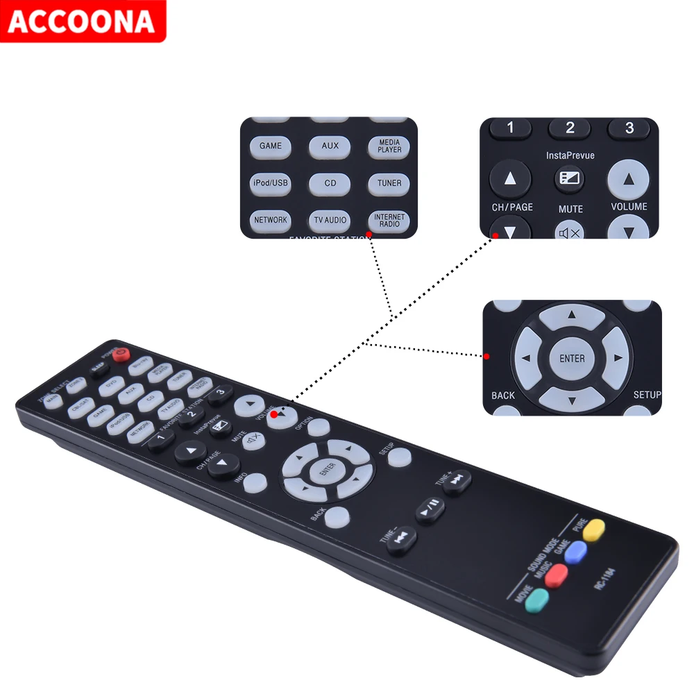 RC-1184 Remote Control for Denon AV Receiver AVR-X3000 AVRX3000