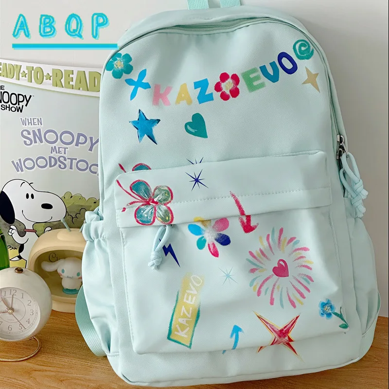 New Girl Schoolbag Cartoon Cute Girl Backpack Oxford Cloth Large Capacity Waterproof Lightweight Girl Schoolbag High Quality
