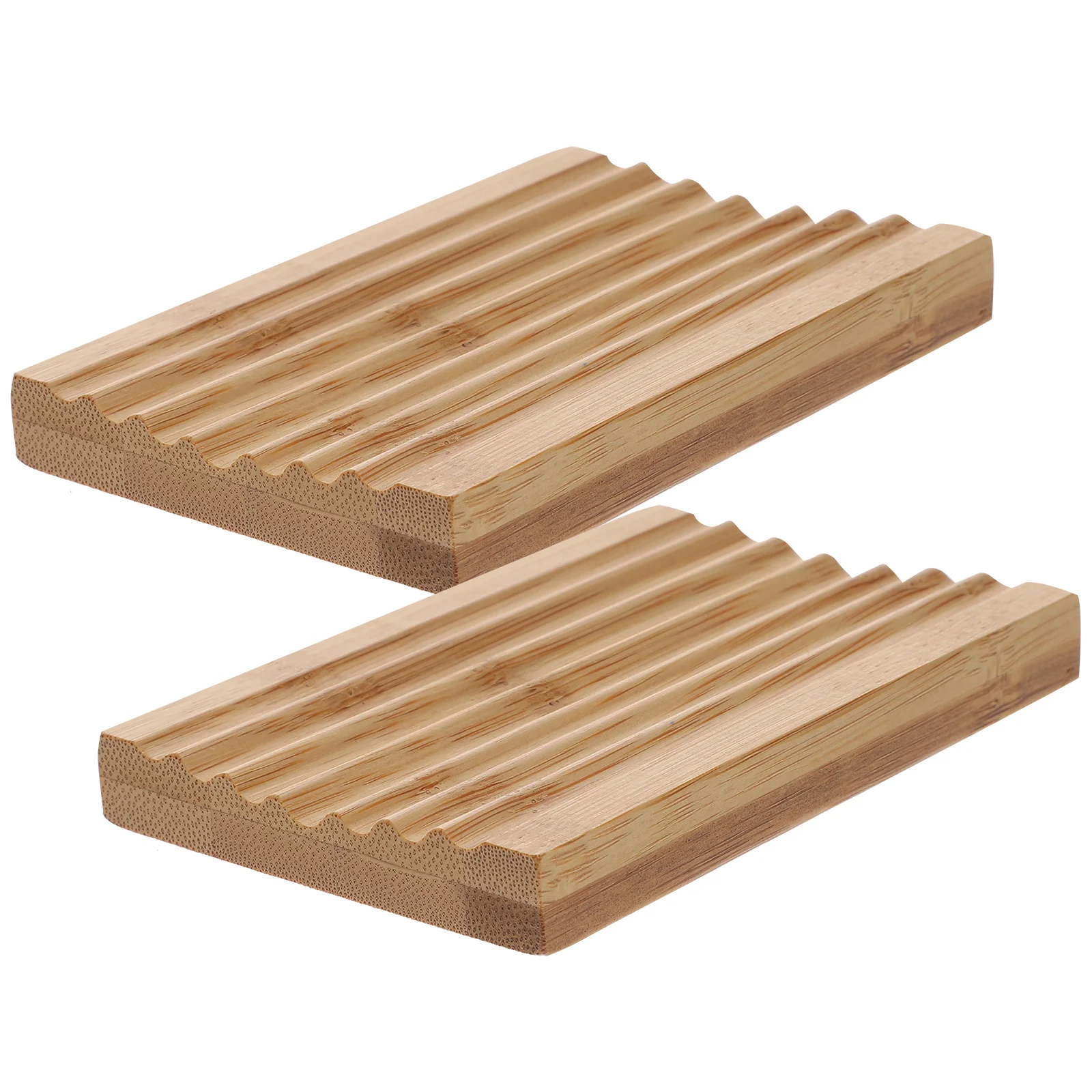 

2pcs Bamboo Soap Dishes Bar Soap Holder Shower Bathroom Soap Storage Tray bamboo soap holder bamboo soap tray