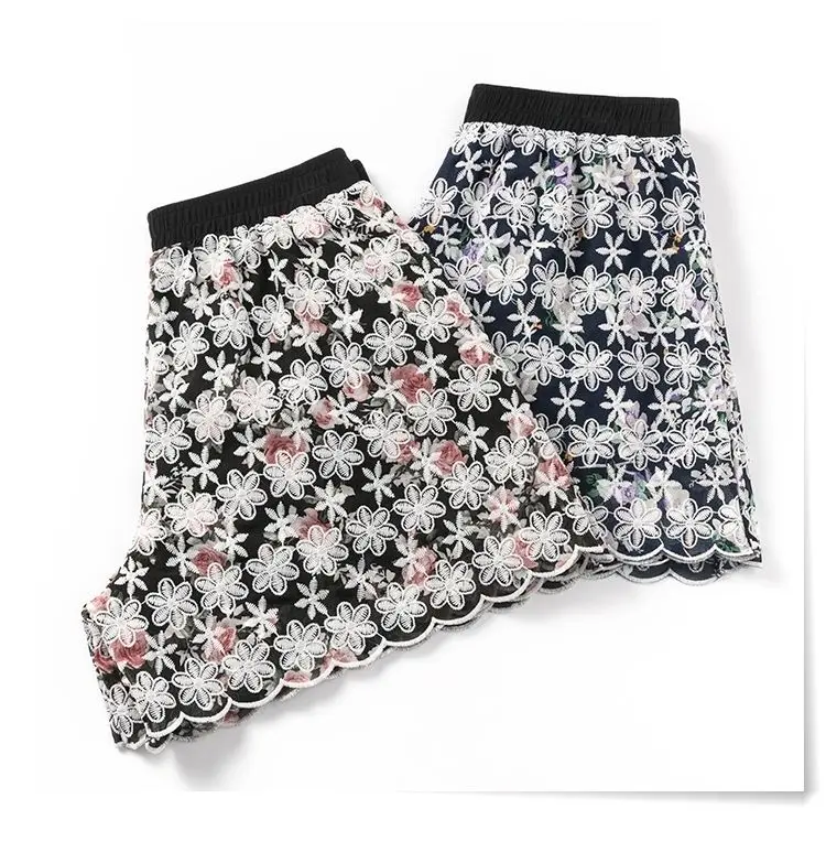 Pantaloni di sicurezza in pizzo leggings larghi anti-esposizione da donna pantaloncini pantaloni assicurativi a tre punti