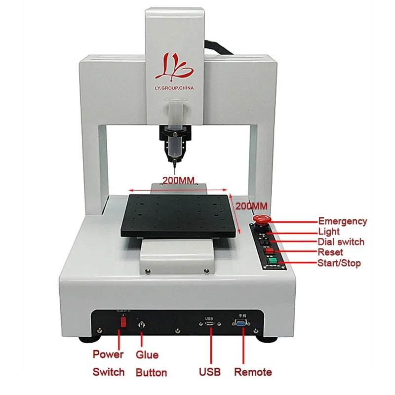 Desktop automatic dispensing machine LY-221 3-axis compatible mobile frame dispensing project glue quantity is stable