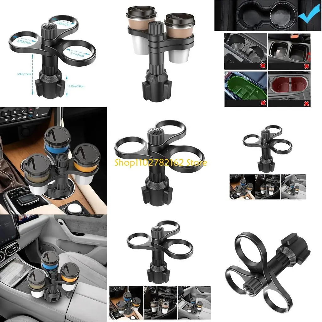 

547B Car Cup Mount Holder Expander Adapter Rotating Insert Cup Holder Drink Holder