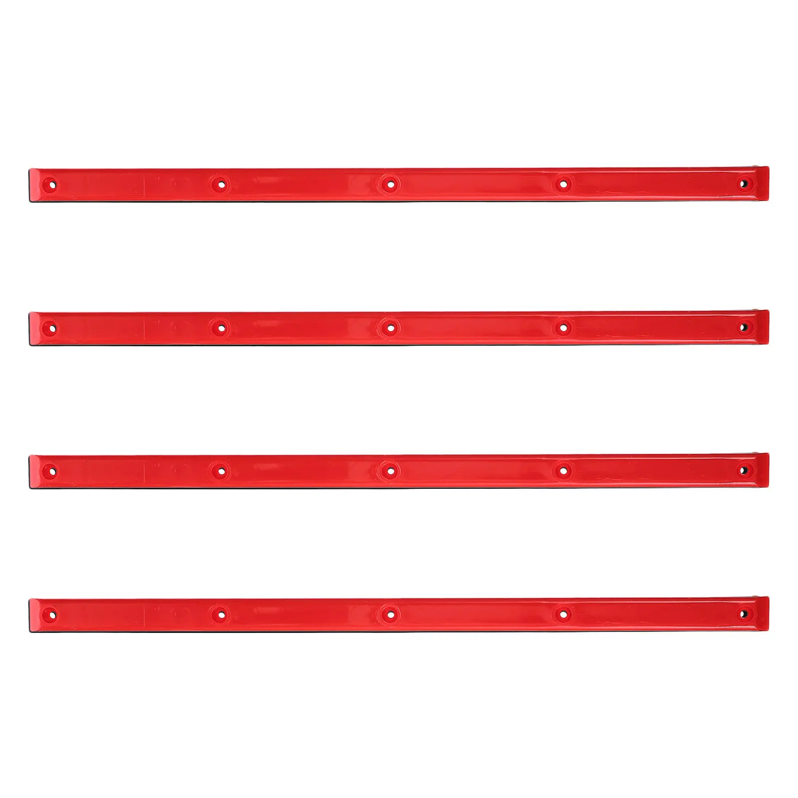 4Pcs Skateboard Rails Rib Bone Rails Shock Absorption Deck Rail Protectors Red 14.34x0.71x0.28in Skateboarding Accessories