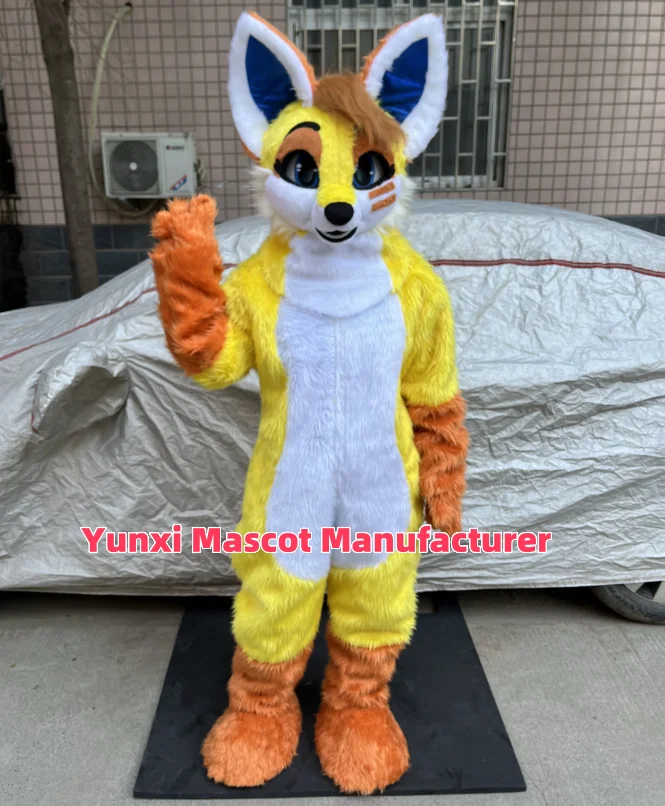 fursuit Fox mascot costume Adult cosplay disguised Halloween Husky birthday party cartoon figure