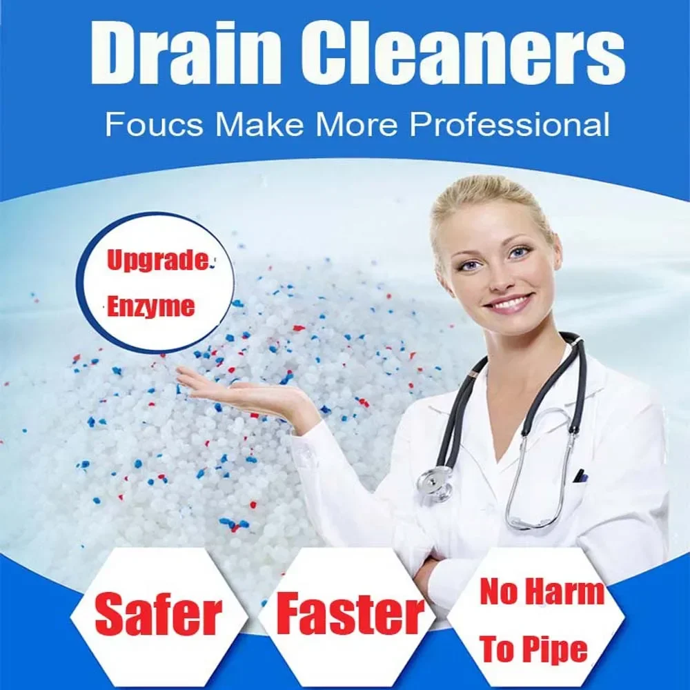 Strong Drain Cleaners Pipe Dredging Agent Kitchen Water Piping Sewer Toilet Closes Tool Cleaning Deodorant Chemicals Dredge Sink