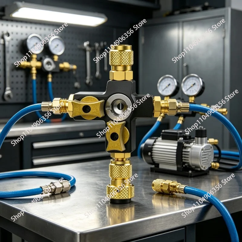 A2L Compatible HVAC Valve Core Removal Tool, Vc2G 1/4 Inch Dual Valve Sight Glass 20 Microns Vacuum Rated