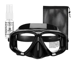RX Prescription Optical Dive Mask Myopia -1.0 to -9.0 Tempered Lens Anti-fog Free Dive Goggles  freedive