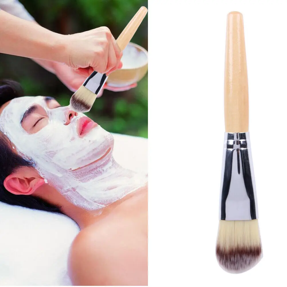 Face Mask Brush Flat Soft Hair Facial Cleansing Skin Care Blender Foundation Applicator Concealer Brush Beauty Makeup Tool