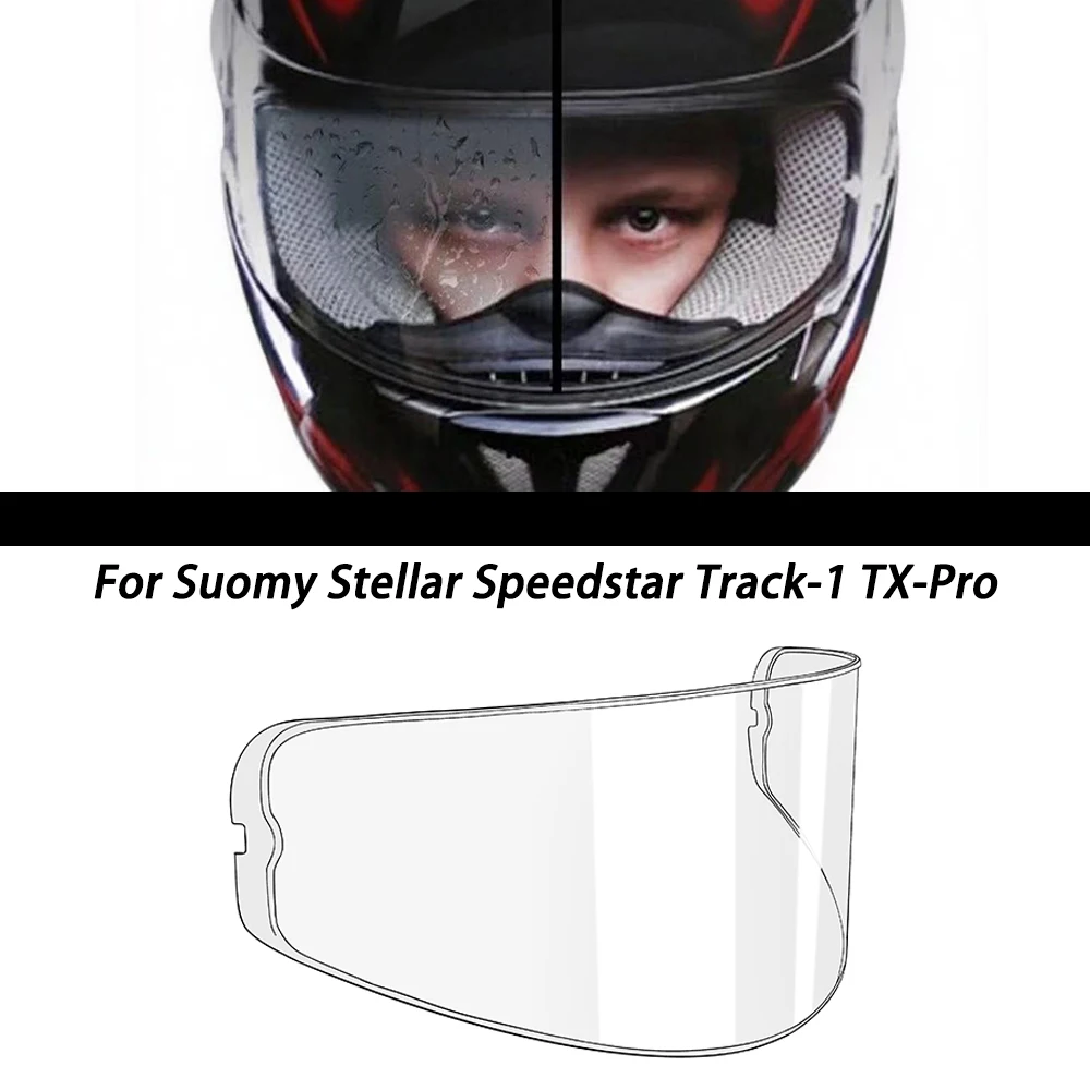 Motorcycle Helmet Anti Fog Film for Suomy Stellar Speedstar Track-1 TX-Pro Visor Anti Fog Helmets Accessories