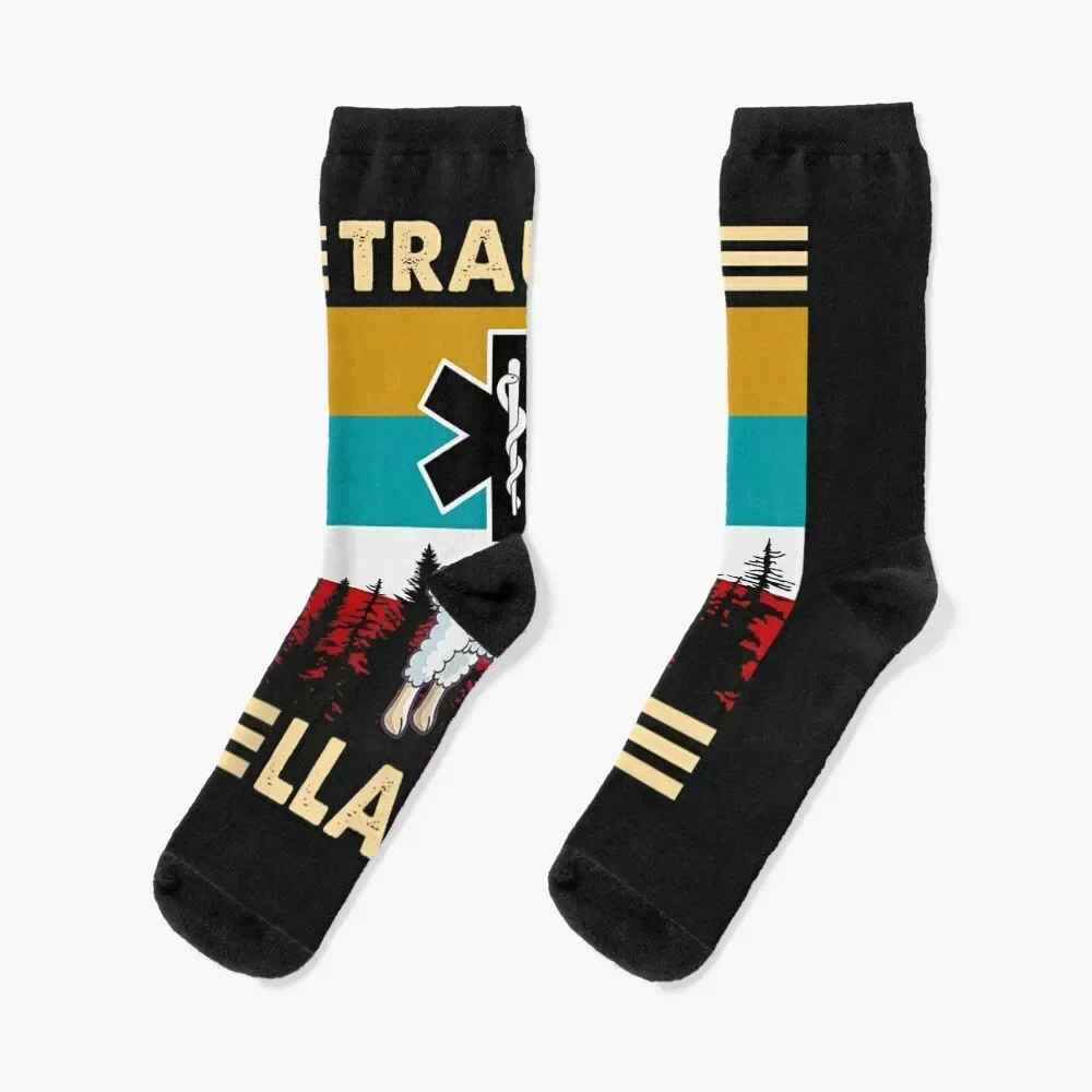 

Funny Trauma Llama EMT Medic EMS ER Nurse TShirt16 Socks football Heating sock Socks Men Women's