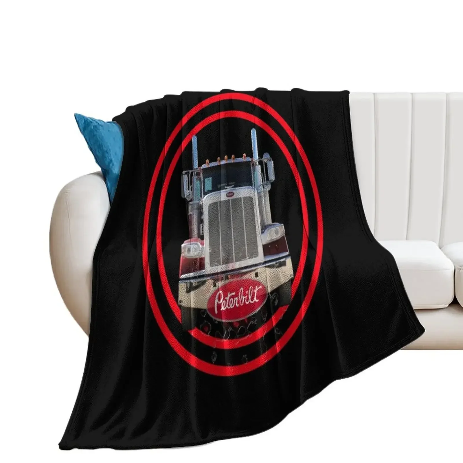 

Truck Logo peterbilt Throw Blanket Retros Flannel Blankets For Baby Blankets