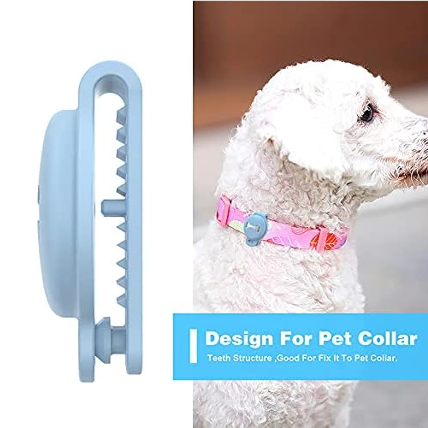 Custodie Airtag in silicone per collare per animali domestici - Il supporto per cani protegge polvere, danni, perdite - Copertura anti-smarrimento