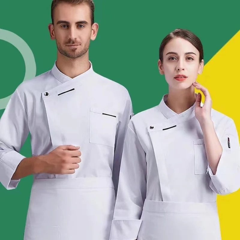 

Французская униформа для поваров западных ресторанов и столовых, рабочая одежда с длинными рукавами для пекарен и кондитерских, для кондитеров.