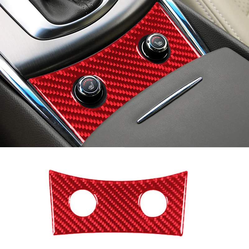 

Carbon Fiber Car Center Console Seat Heating Button Sticker Interior Trim Cover for Infiniti G37 2010 2011 2012 2013 Accessories