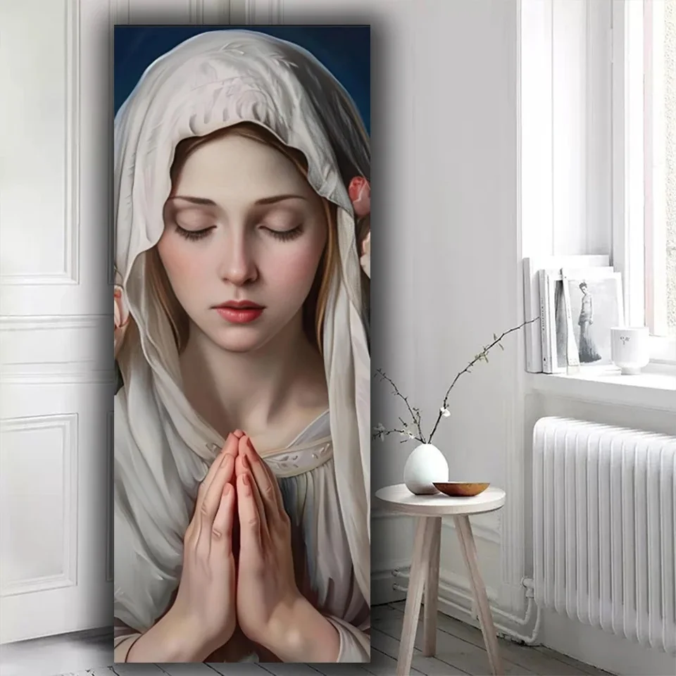 Virgin Mary Pray Large DIY Handmade Diamond Painting New Arrivals House Decoration,Suitable for Adult Beginners Religion Works