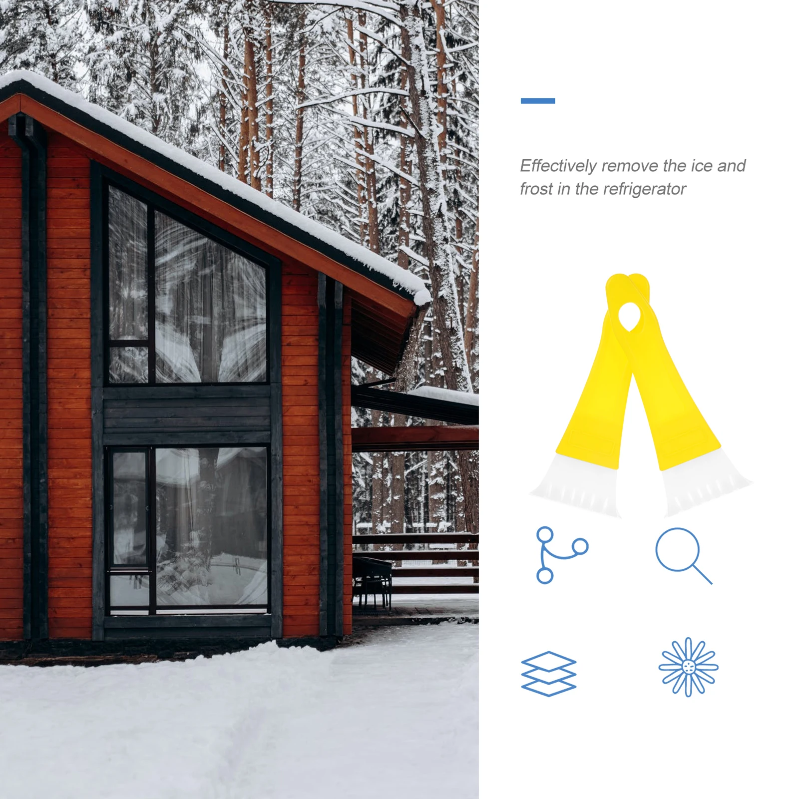 

2Pcs Car Shovel Ice Scraper Deicing Tool for Window Windshield Vehicle Vehicle Snow Shovel ABS PP Wide Blade Easy Storage