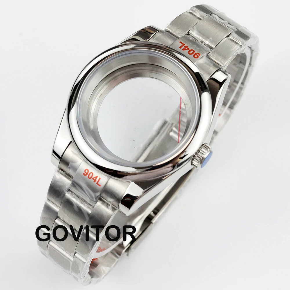 

NH35 Case 36MM/39MM Oyster Bracelet Watch Parts Sapphire Glass Waterproof for NH35 NH36 movement 28.5mm dial Stainless steel