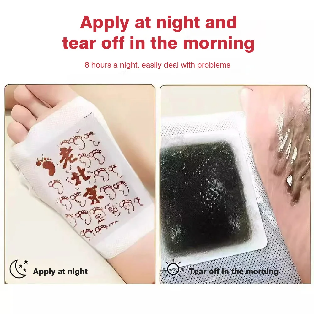 Натуральные детоксикающие бамбуковые пластыри для ног, 50 шт./лот, снятие стресса, глубокий сон, снятие стресса, инструменты для ухода за ногами