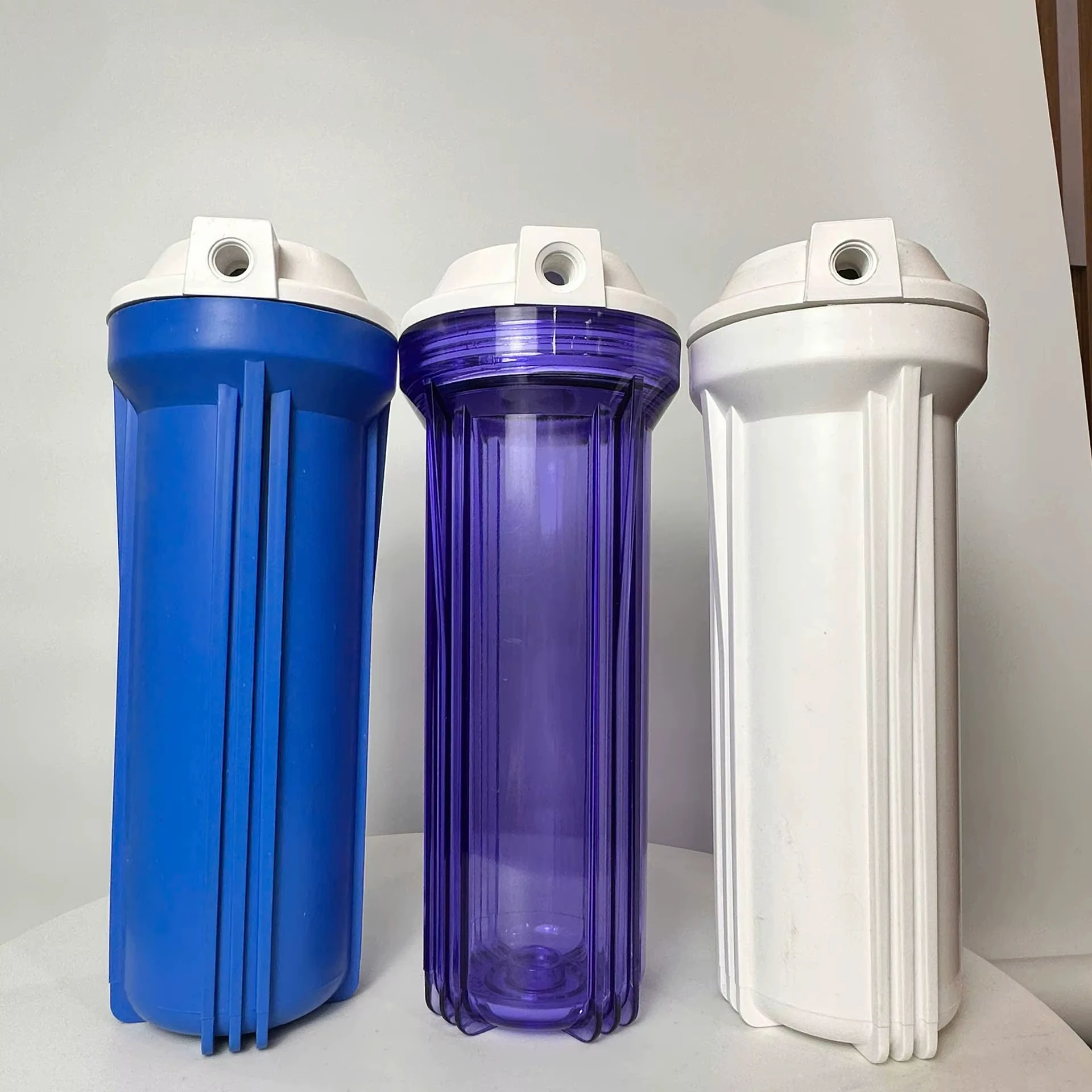 50PCS Set 3 Green Clear Housing RO Water Purifier Cartridges 100 Gpd Manual Power Source 10'' PP/UDF/CTO Carbon Block Filter Hou