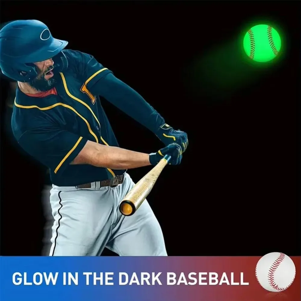 

Высококачественный сенопрозрачный бейсбольный мяч из ПВХ, 9-дюймовый светящийся светящийся мяч ручной работы для ночных тренировок, тренировочный мяч для команды
