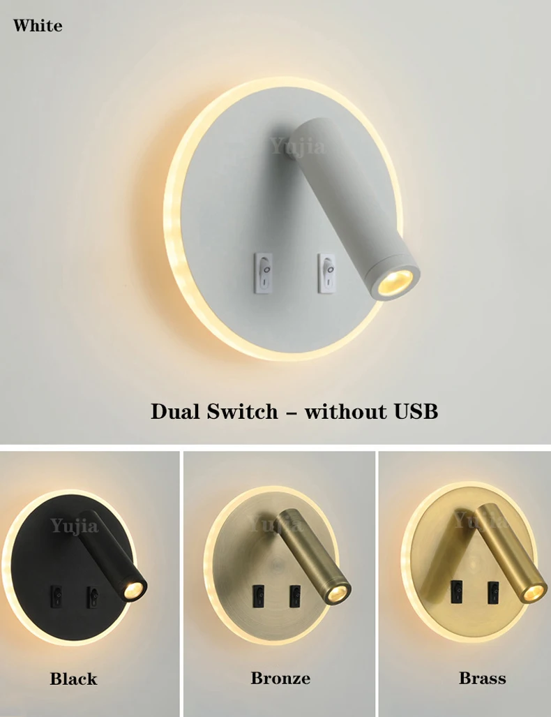 Imagem -05 - Moderno Versátil Led Wall Sconce Lamp Portas Usb Duplas Luzes de Leitura Laterais Ajustáveis para Quartos Modernos Studio Hotels